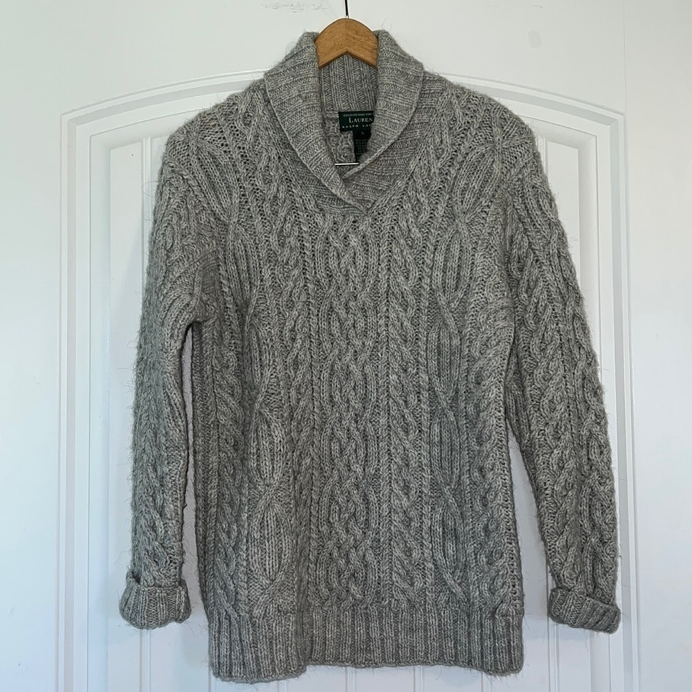 Ralph Lauren Alpaca Soft Wool blend Hand Knit Sweater Small